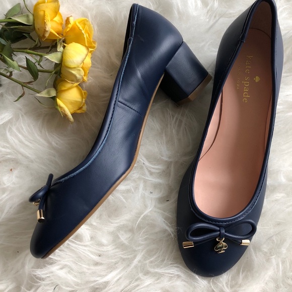 kate spade block heel pump
